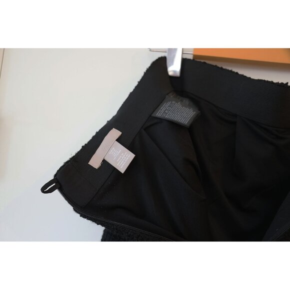 H&M Black Bouclé Mini Skirt Black 14 - Picture 2 of 3